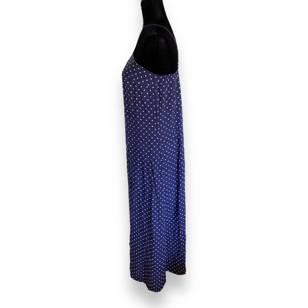 Old Navy Womens Dress Sz M Blue White Polka Dot Maxi Slip Dress NEW - Picture 5 of 7